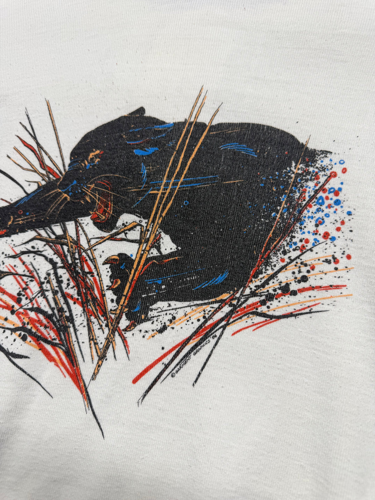 80s Black Panther Henley 16x23 (S)