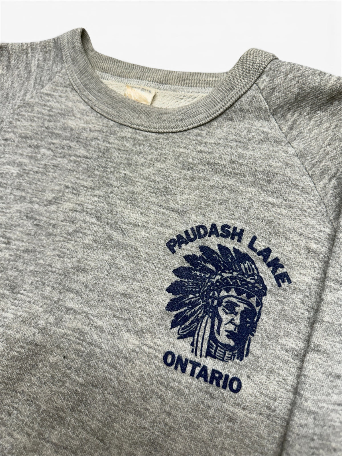 70s Paudash Lake Ontario Indian Sweatshirt 19x23 (XS)