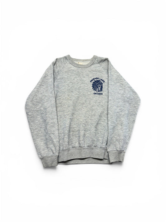 70s Paudash Lake Ontario Indian Sweatshirt 19x23 (XS)