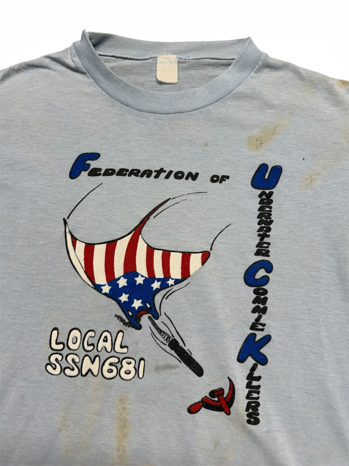70s Cold War “F*CK” Nuclear Submarine Crew Shirt 18x25(XS/S)