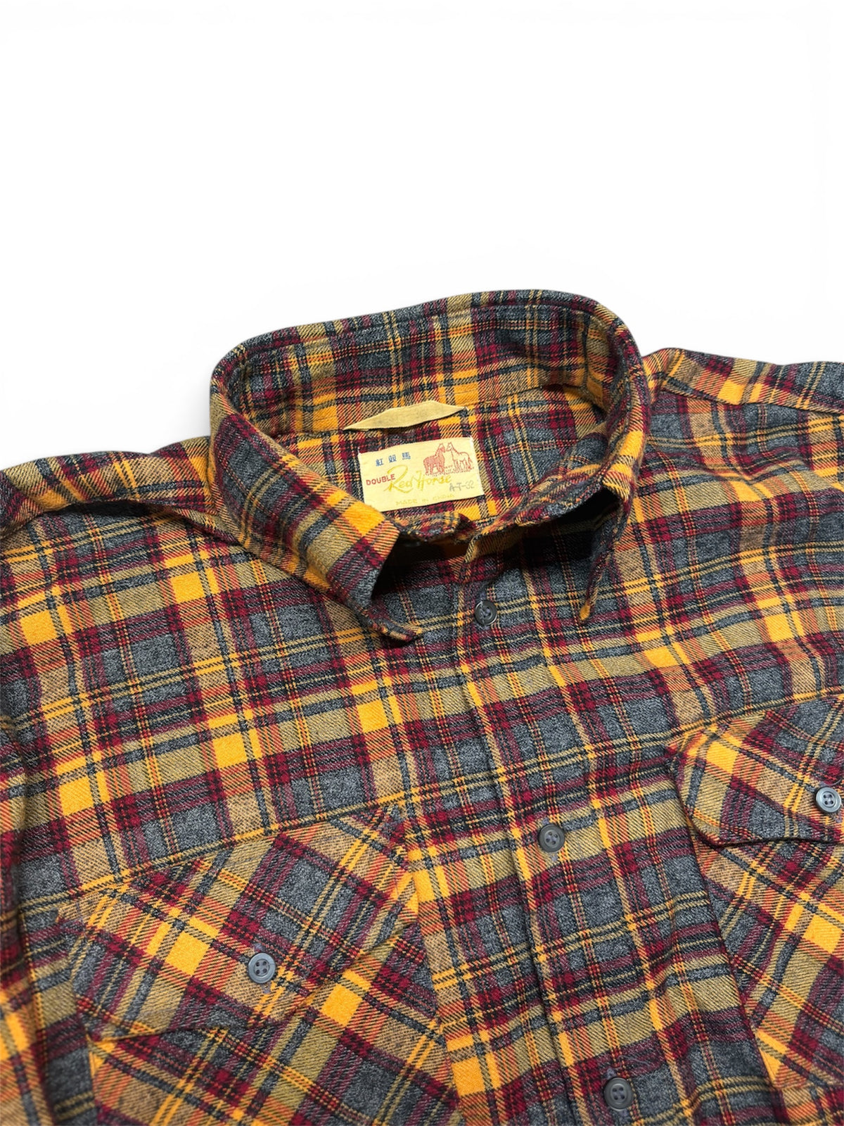 70s Double Red Horse flannel 22x28 (M)