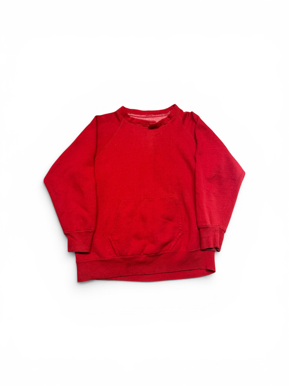 60s Red Kangaroo Pocket Sweatshirt 22x25 (S/M)