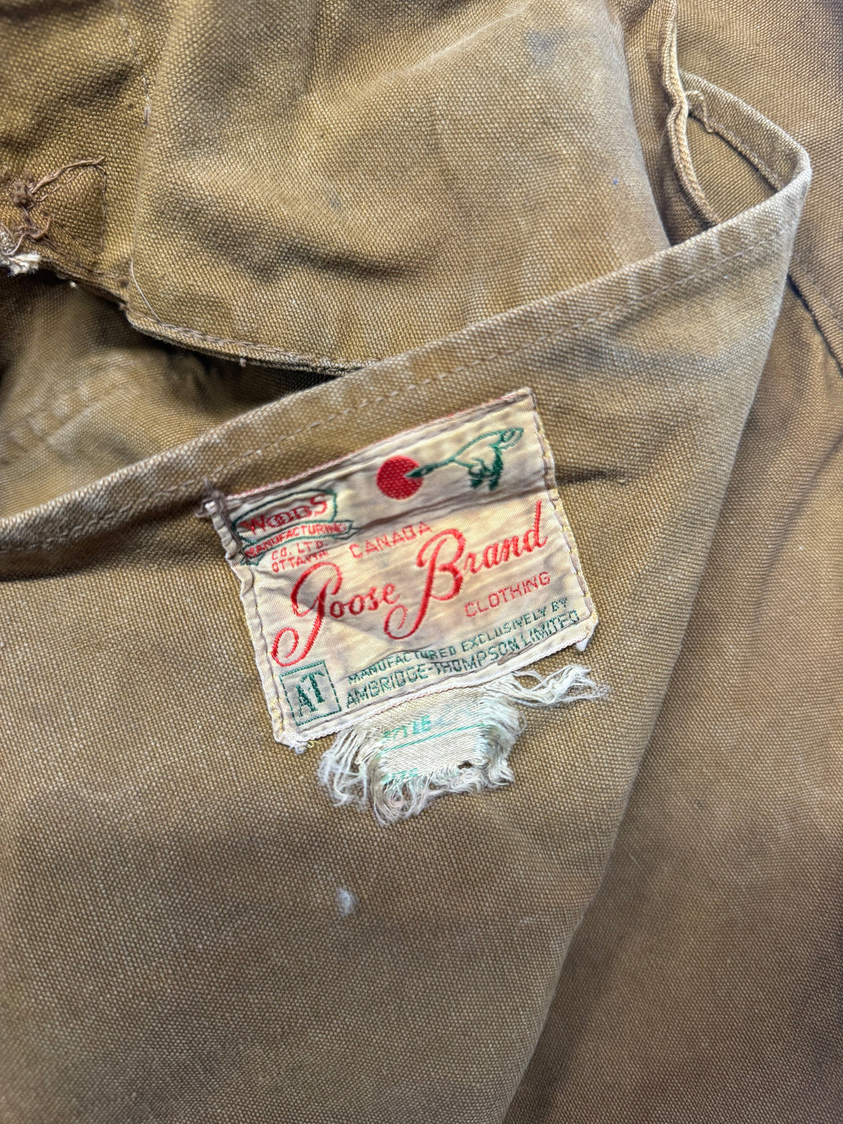 60s Goose Brand Canvas Hunting Jacket 24x28 (M/L)