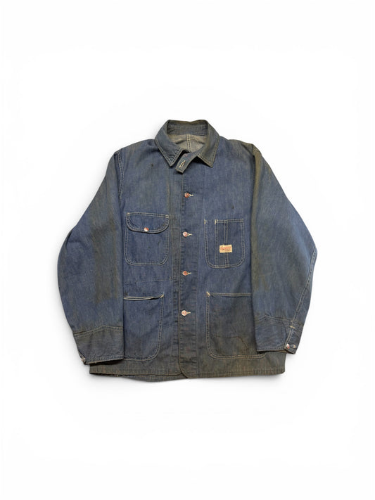30s/40s Big B Brotherhood Union Made Chinstrap Chore Jacket Made In Canada 23x30 (L)